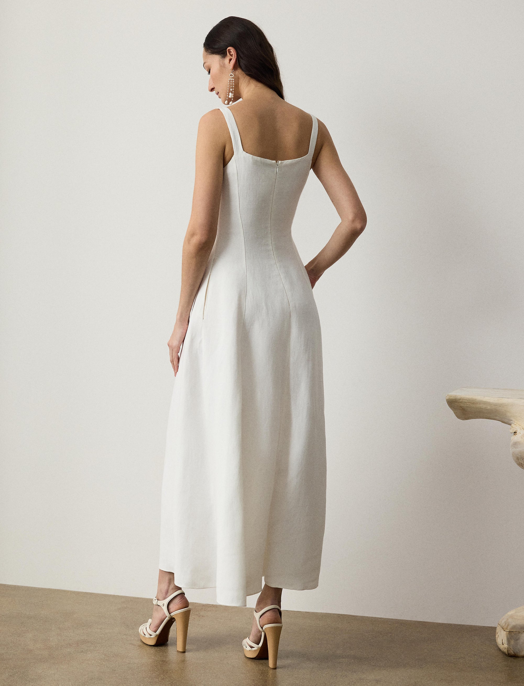 Robe Sonali en lin - Cream