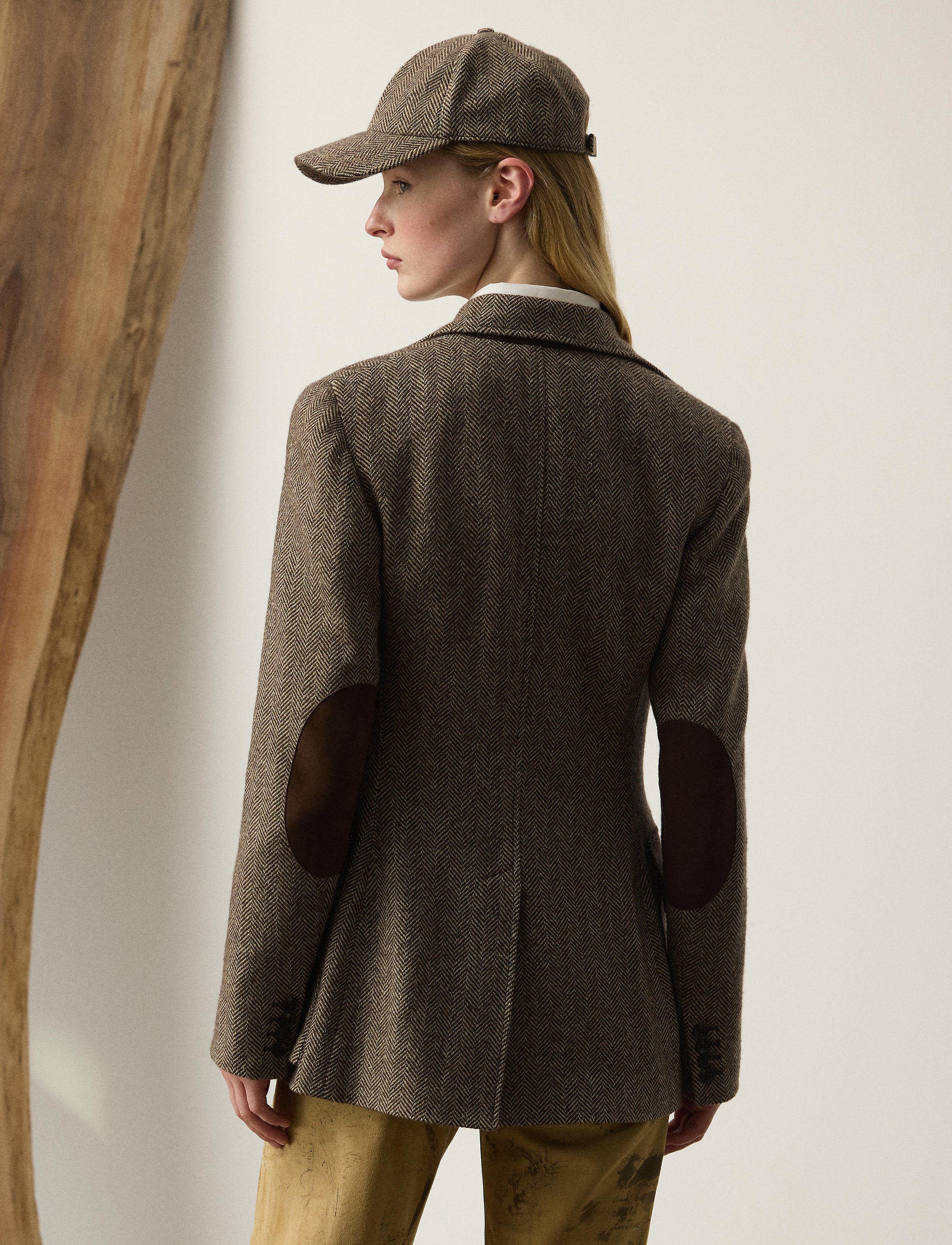 Preston II jacket in cashmere and silk blend - Brown & Cream