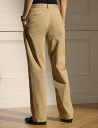 Fallon pleated trousers in cotton chino - Lux Tan