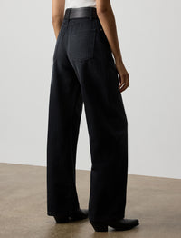 Pantalon droit taille haute - Noir