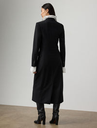 Robe Camryn à rayures tennis en laine - Black & Grey