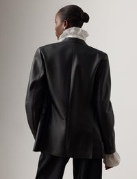 Veste Eli en cuir - Black