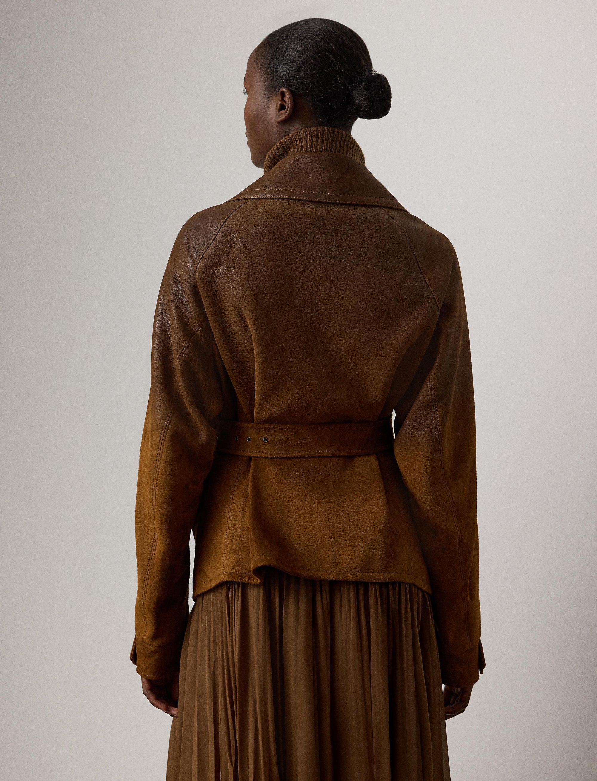 Veste moto Eldridge en cuir - Distressed Brown