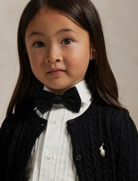 Cardigan métallisé à mini-torsades - Black