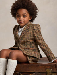 Blazer en laine - Brown, Multicolore & Check