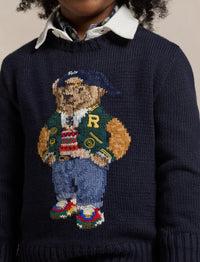 Pull Polo Bear à col rond - Navy Bts Bear