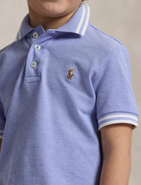 Polo en piqué oxford - Harbor Island Blue & White