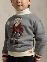 Bear fleece polo shirt - Bear Vintage Pepper Heather
