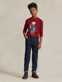 T-shirt Polo Bear manches longues - Holiday Red Gift Bear