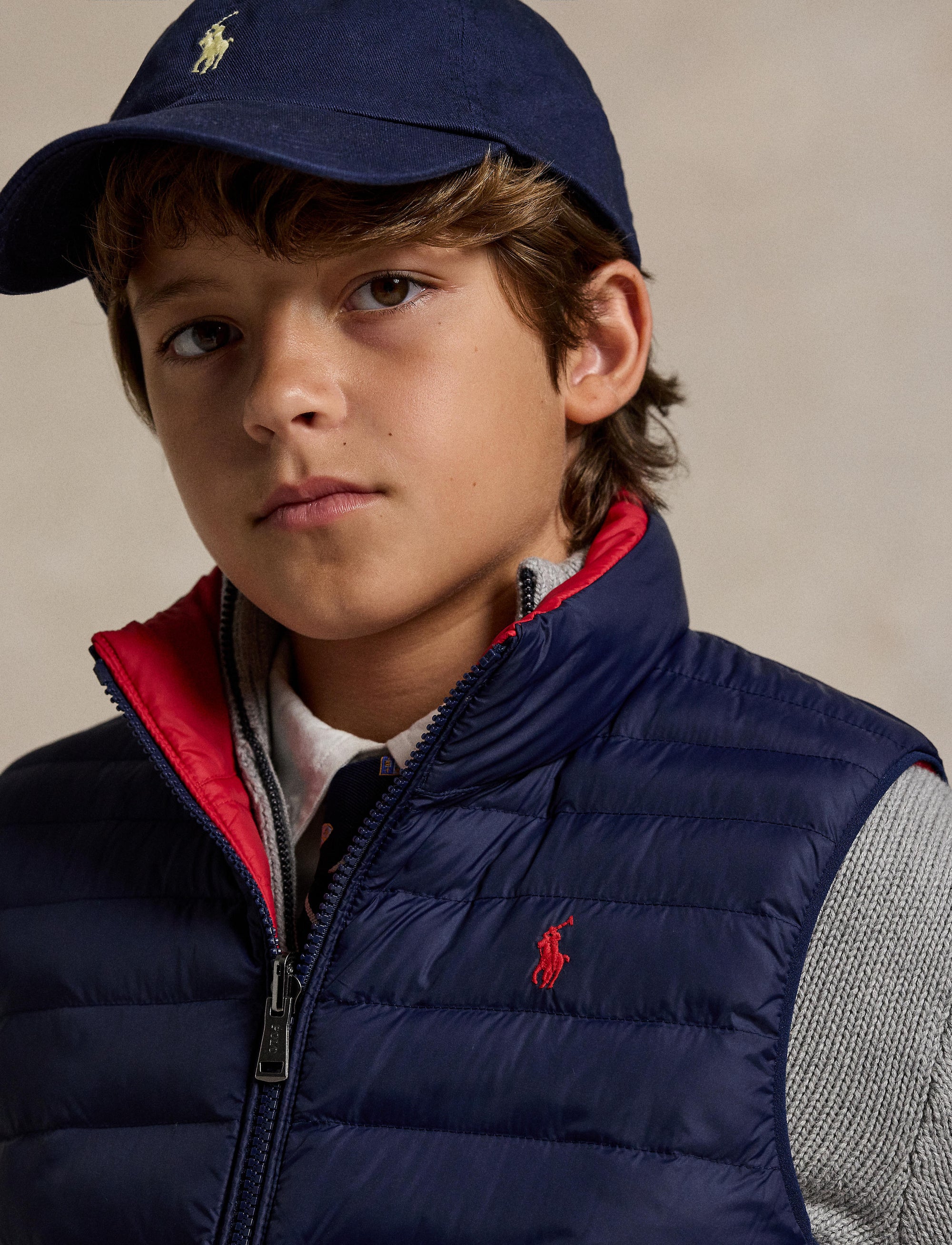 Gilet matelassé réversible P-Layer 2 - Newport Navy & Red