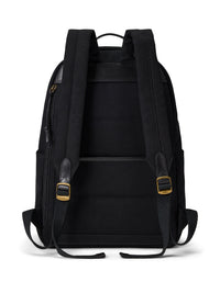 Sac à dos en toile bordé de cuir - Black & Black