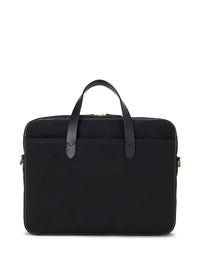 Canvas bag with leather trim - Black & Black