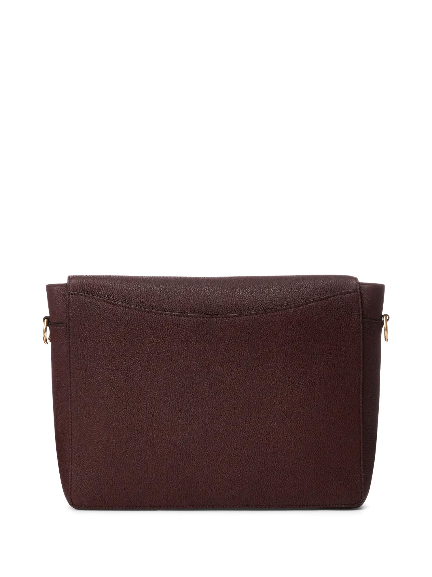 RL messenger bag in chagrin leather - Luggage Brown