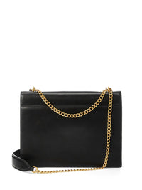 Pochette Polo ID en cuir à chaîne - Black