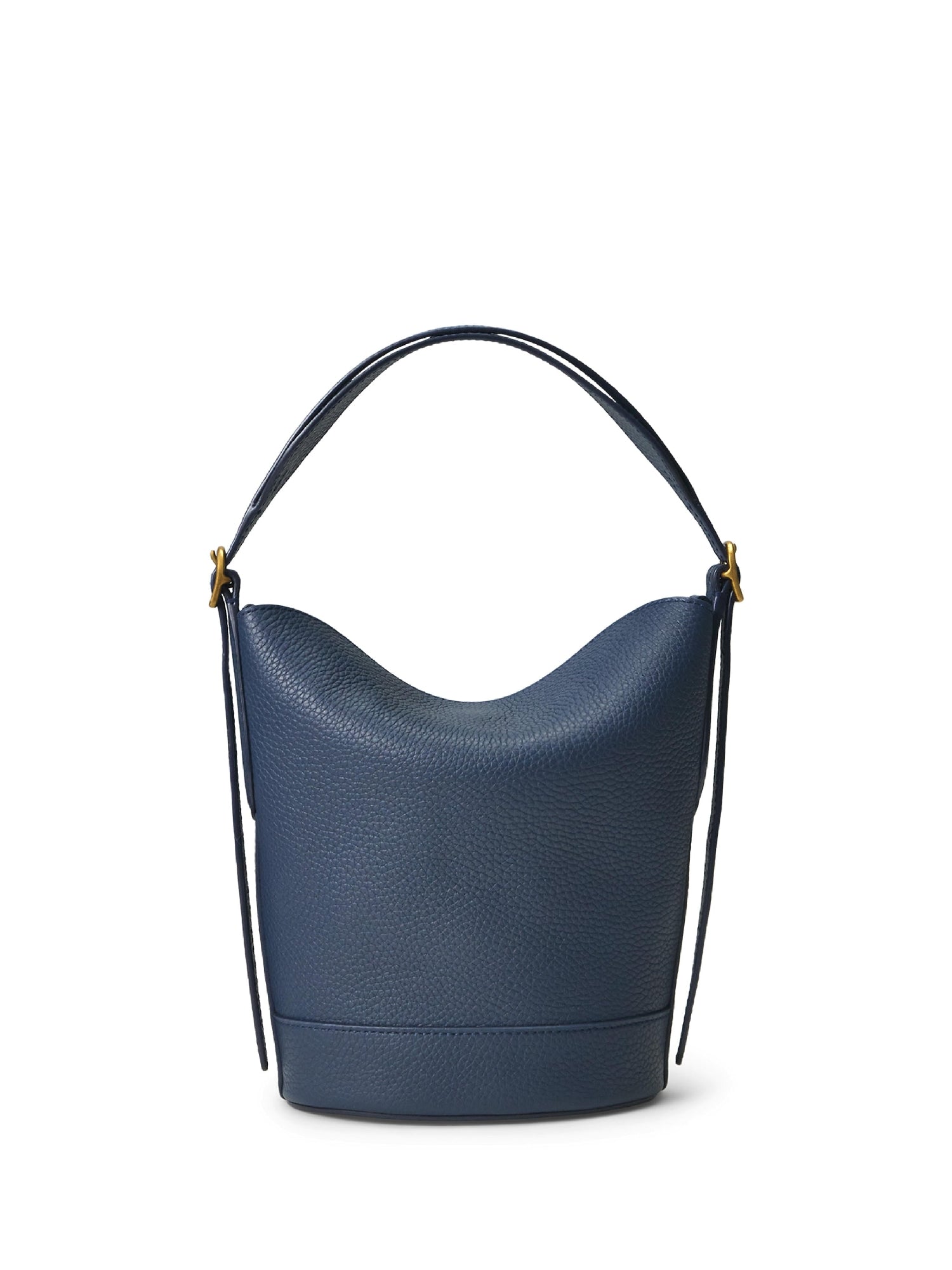 Bellport small leather bucket bag - Marine Navy