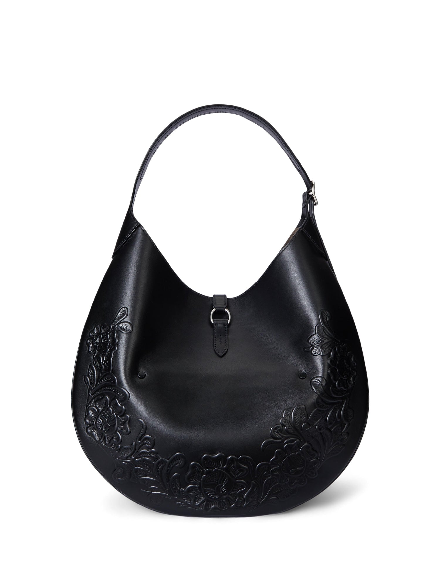 Grand sac Shoulder Polo ID en cuir - Black