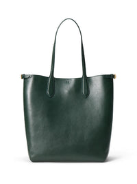 Cabas Bellport en cuir vertical - Bottle Green
