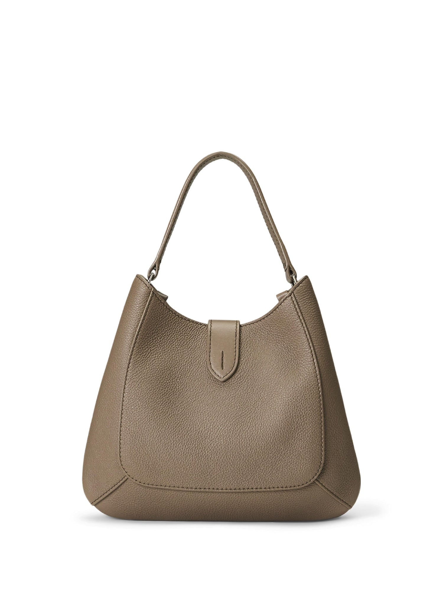 Welington leather mini shoulder bag - Dark Taupe