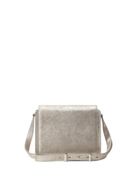 Sac à bandoulière RL 888 en cuir métallisé - Platinum