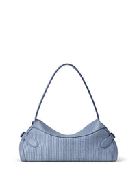 Petit sac porté épaule Ralph raphia - Cornflower