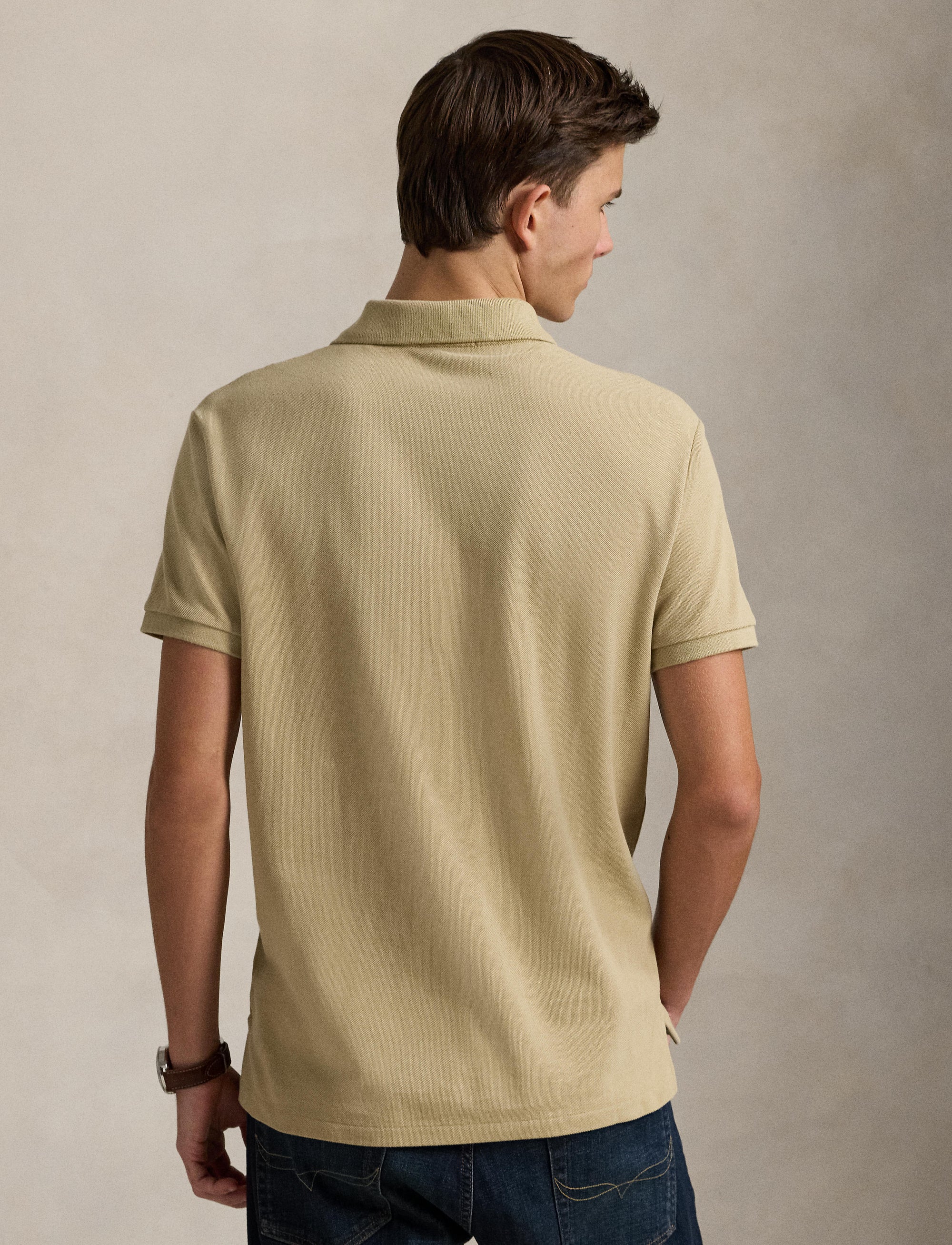 Polo coton piqué Slim Fit - Coastal Beige