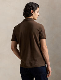 Polo coton piqué Slim Fit - Nutmeg Brown
