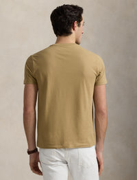 T-shirt col rond jersey Custom Slim Fit - Coastal Beige