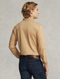 Polo ajusté en coton doux - Classic Camel Heather
