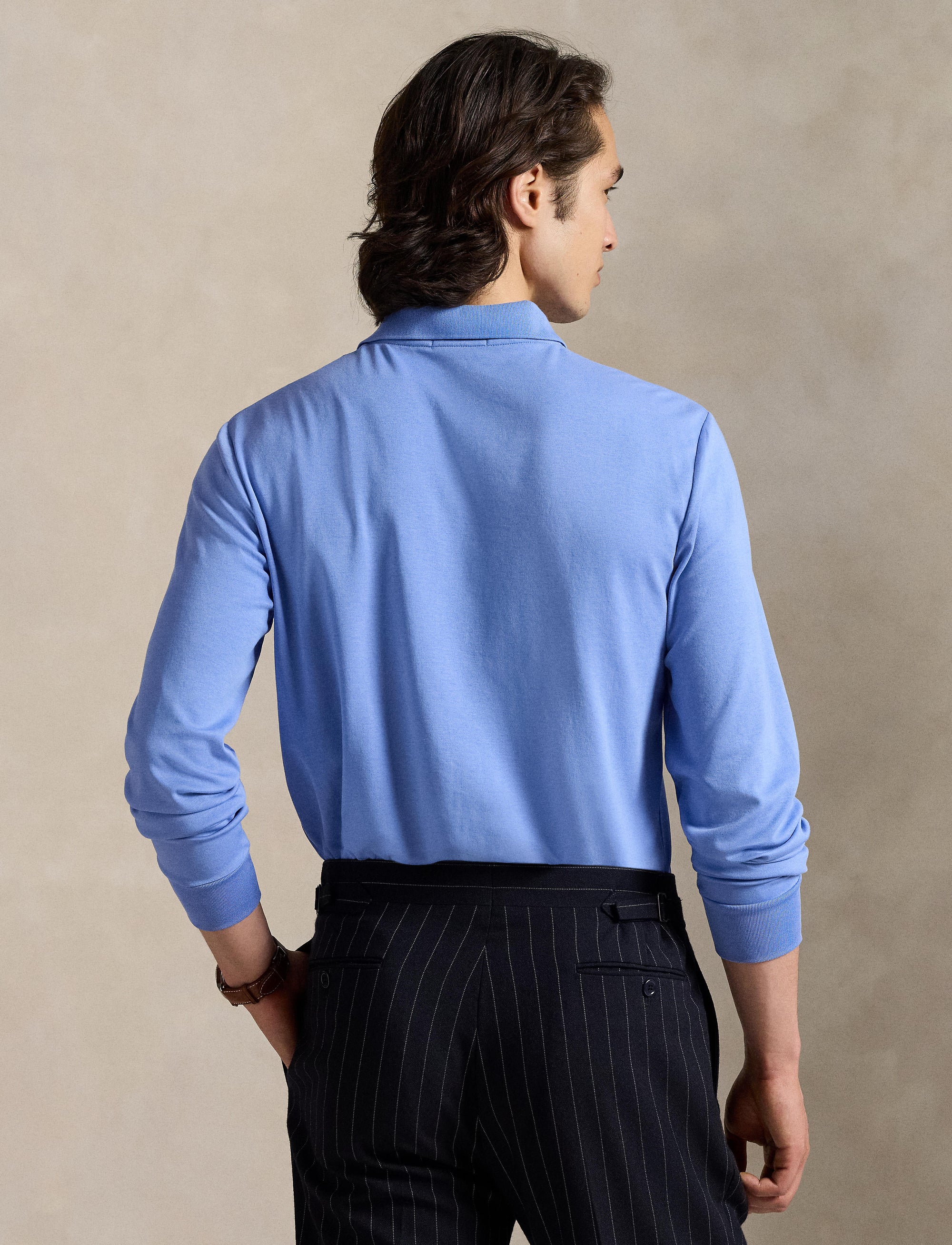 Polo en coton doux Slim Fit - Fall Blue