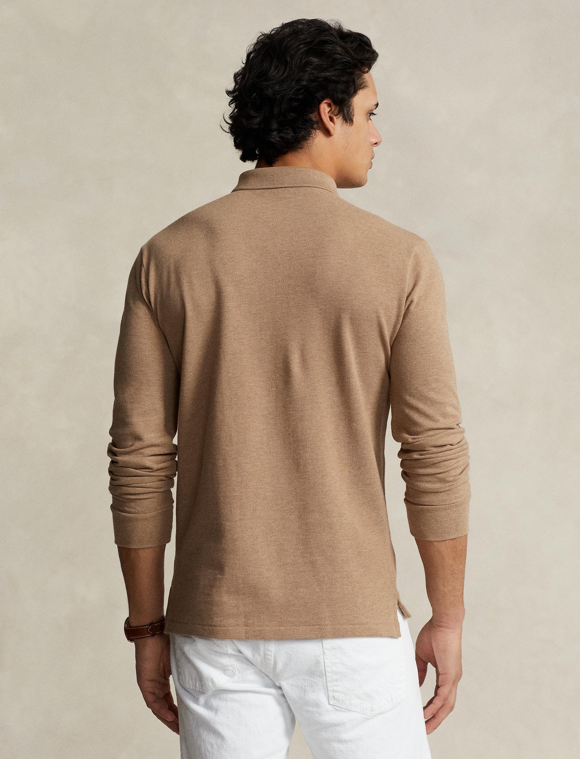 Polo coupe ajustée en piqué - Grey Cloud Heather