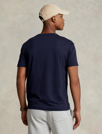T-shirt classique à col V en jersey - Ink