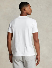 T-shirt classique à col V en jersey - White