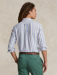 Chemise Oxford cintrée à rayures - Blue, White & Multicolore