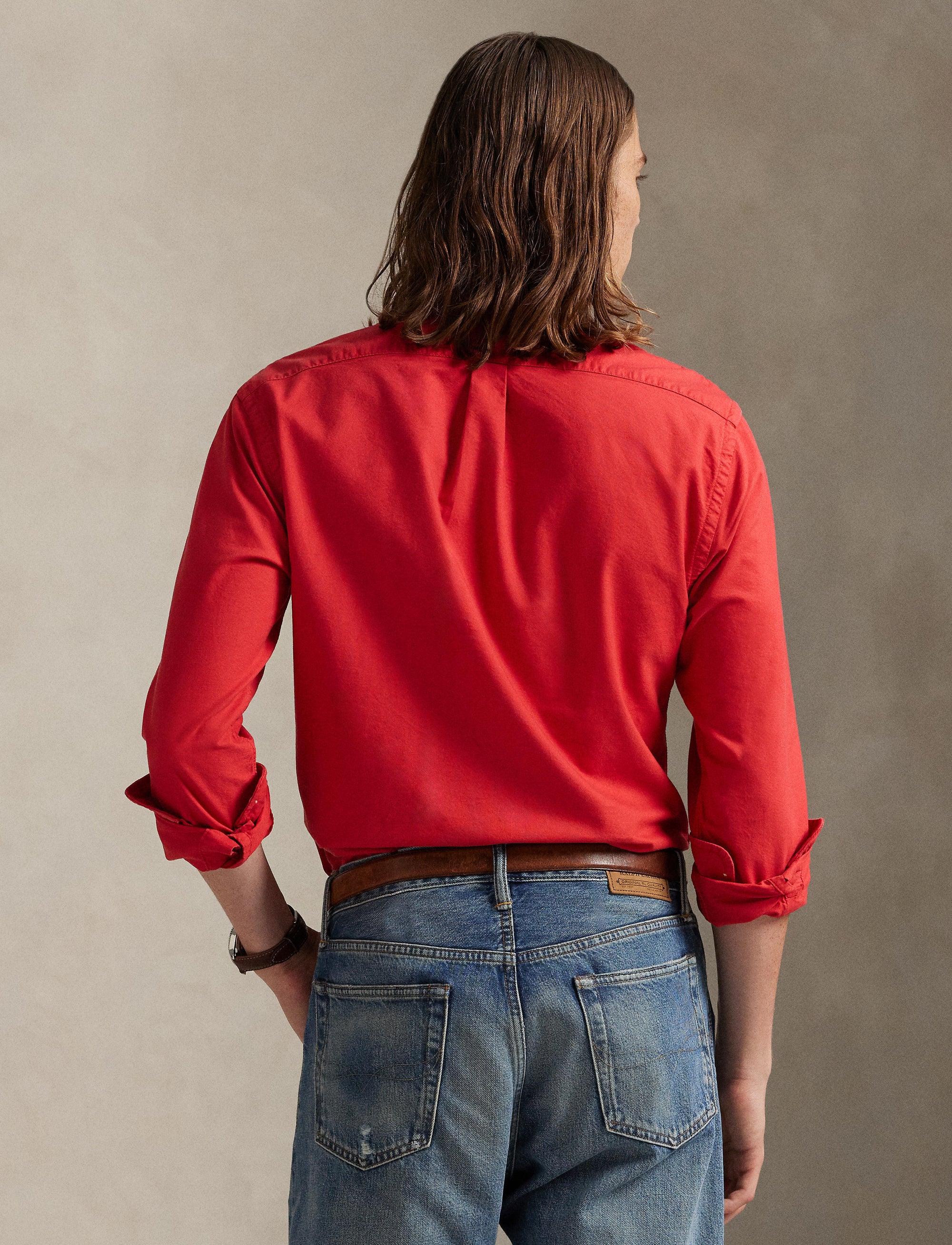 Chemise Oxford Slim Fit teinte en pièce - New Brick