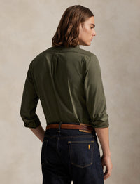 Chemise ajustée en popeline grattée - Ranger Green