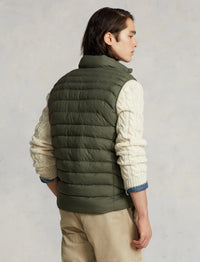 Water-repellent stowable waistcoat - Thermal Green