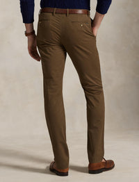 Pantalon Greenwich slim en chino stretch - Chestnut