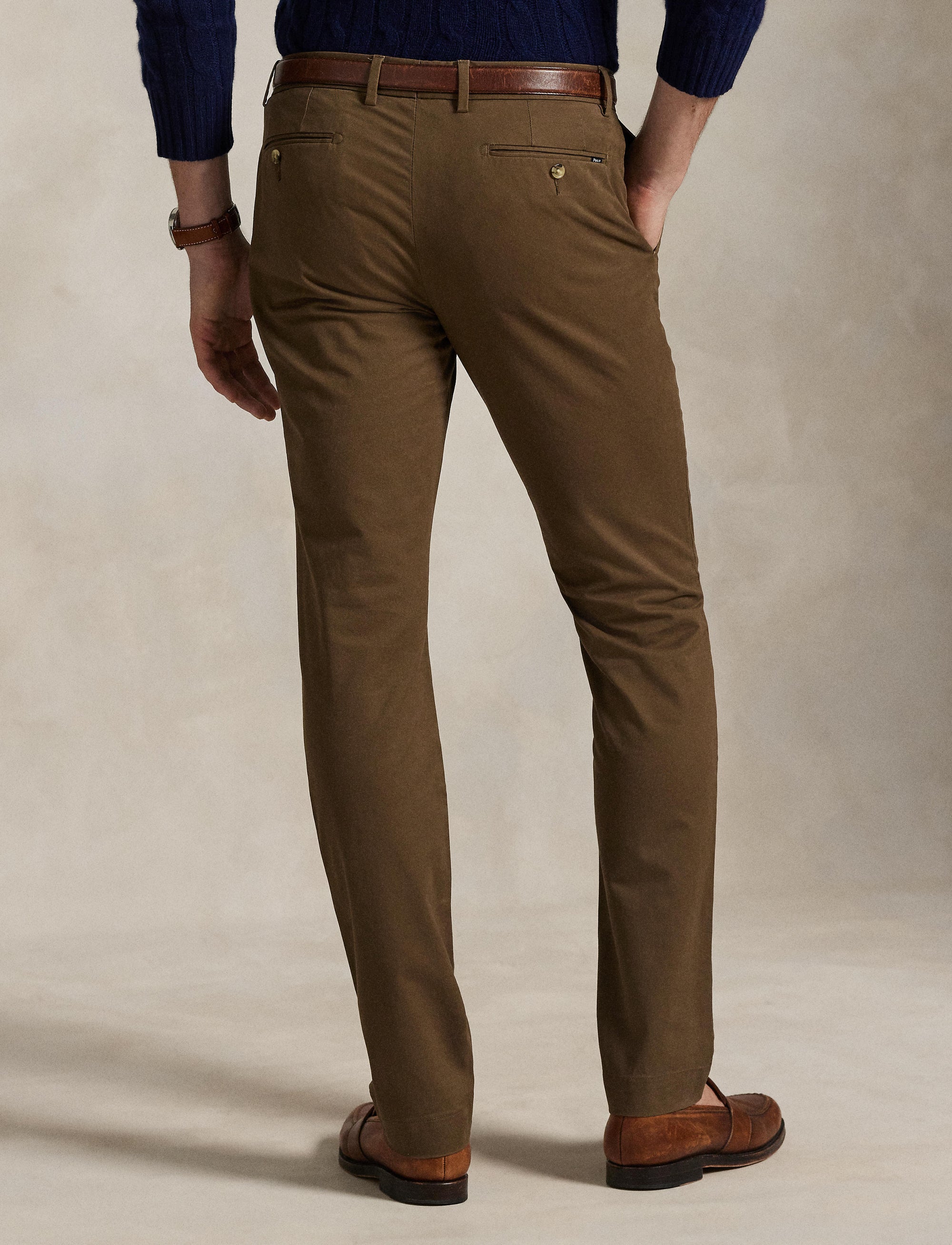 Pantalon Greenwich slim en chino stretch - Chestnut
