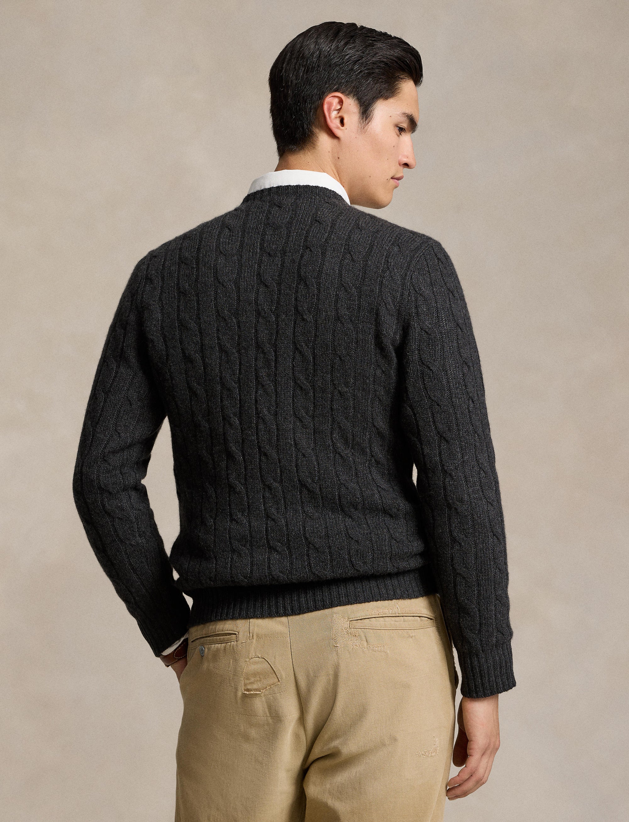 Pull iconique en cachemire torsadé - Dark Granite Heather