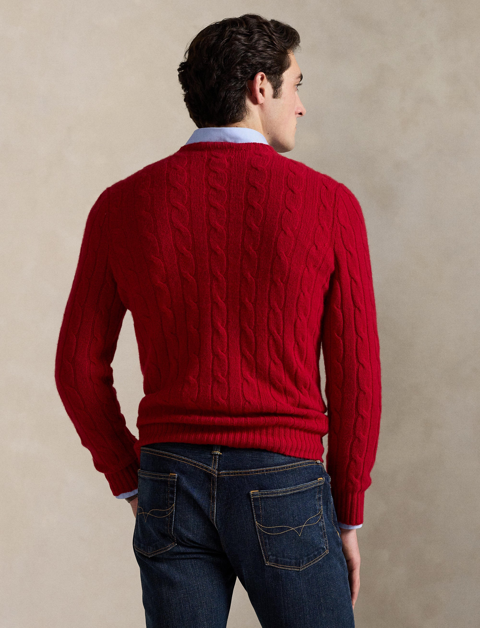 Pull iconique en cachemire torsadé - Park Ave Red