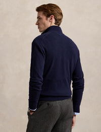 Pull demi-zippé en laine - Hunter Navy