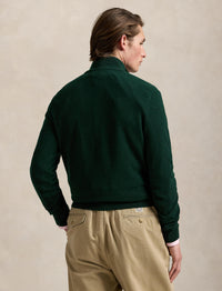 Pull demi-zippé en laine - Moss Agate