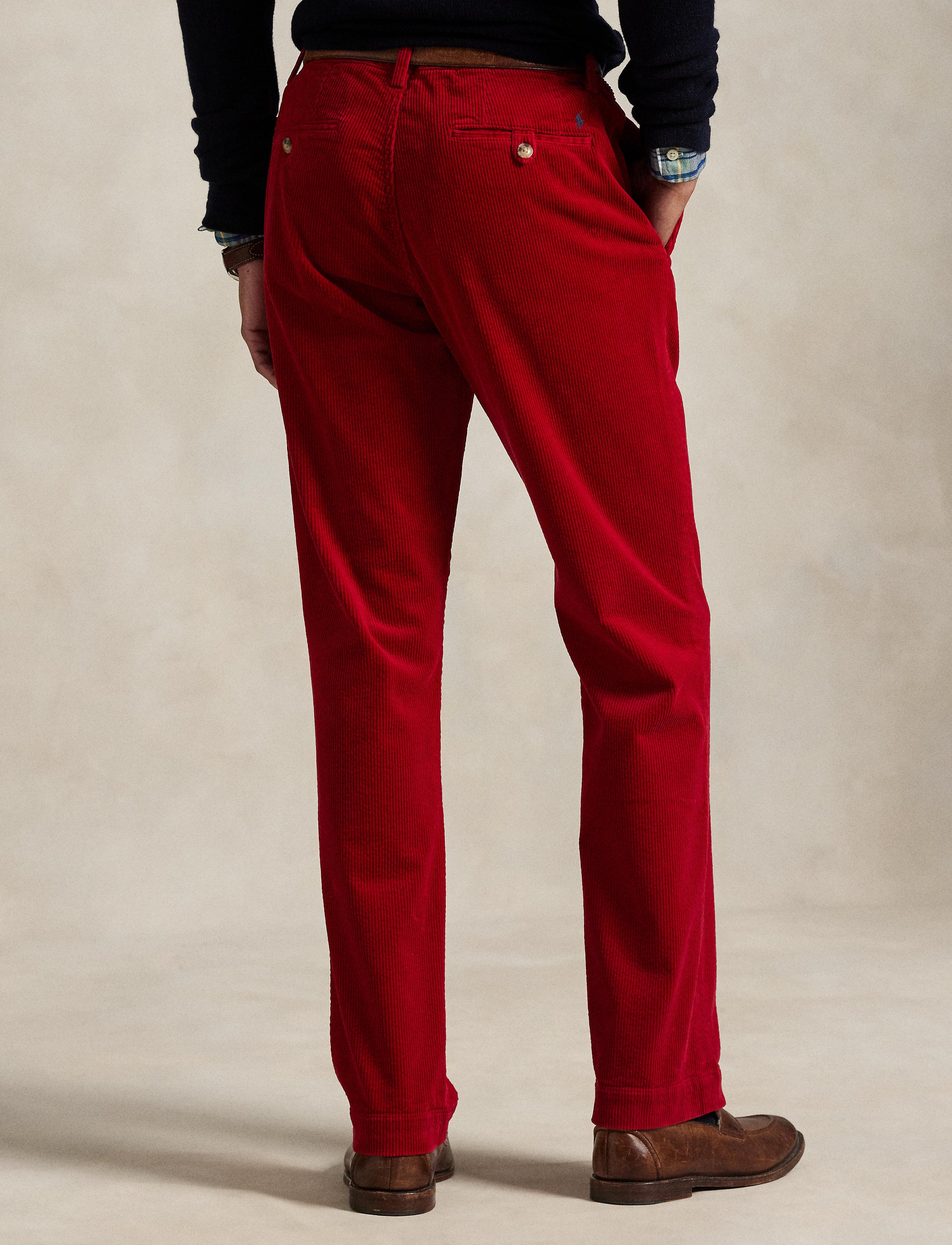 Stretch corduroy straight-leg trousers - Ralph Red X