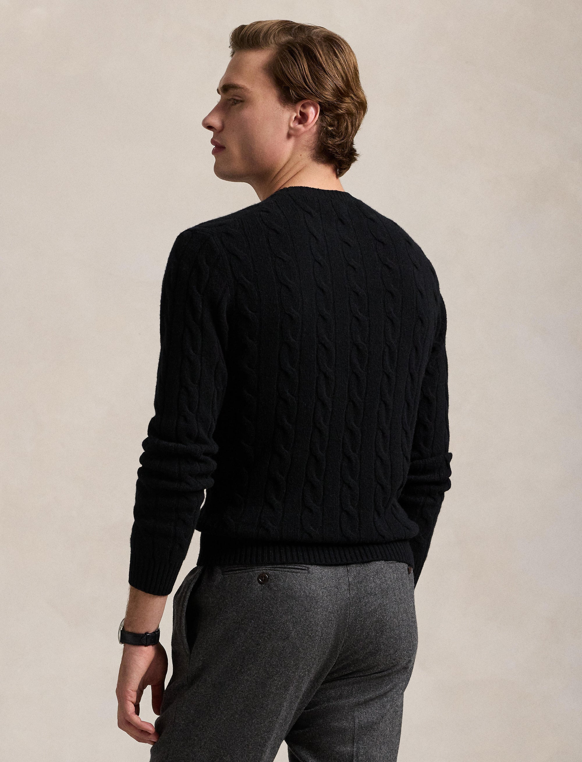 Pull en laine torsadée - Polo Black