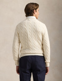 Pull en laine torsadée - Antique Cream