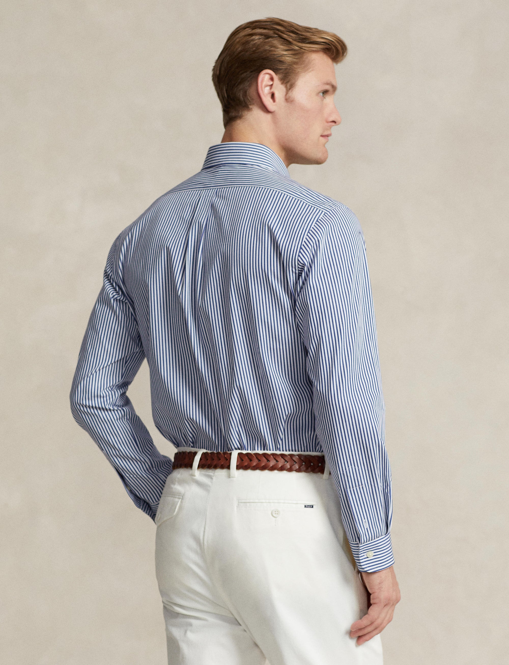 Chemise à manches longues - Navy & White