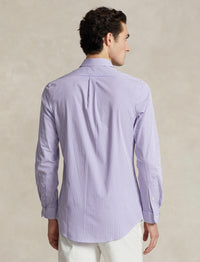 Chemise rayée Slim Fit popeline stretch - Lavender & White