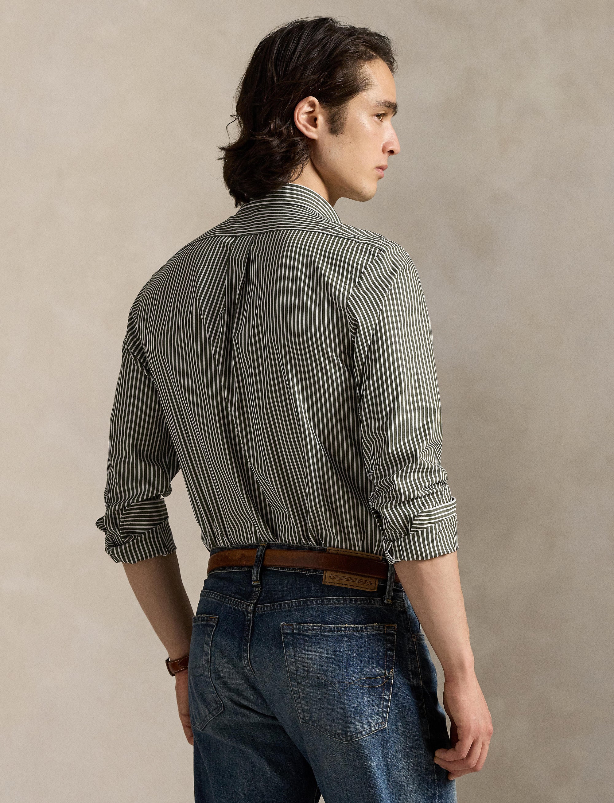 Chemise rayée Custom Fit popeline - Armadillo & White