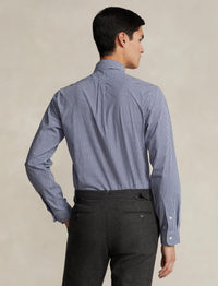 Chemise Custom Fit vichy popeline  - Navy & White
