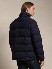 Decker down jacket in wool - Navy Collection